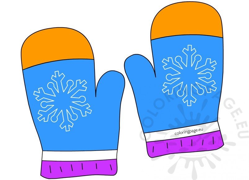 Winter Clothing Clip Art Coloring Page