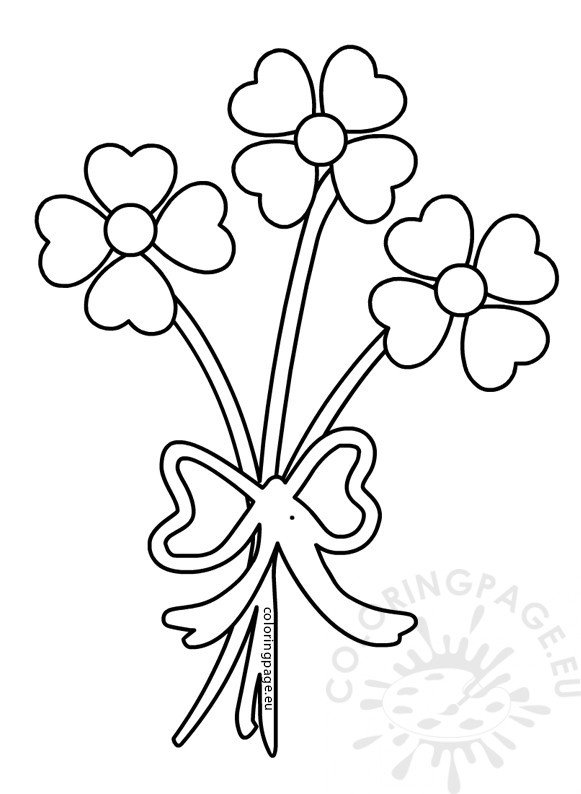 valentine coloring pages hearts and flowers - photo #13