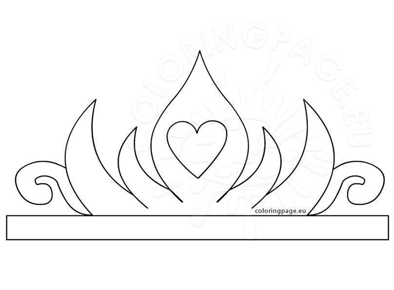 Princess Tiara Template Printable from coloringpage.eu