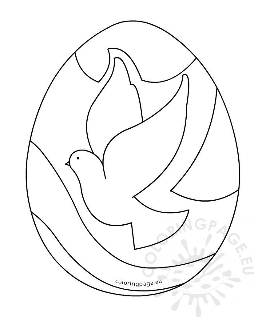 Images Easter egg dove of peace – Coloring Page
