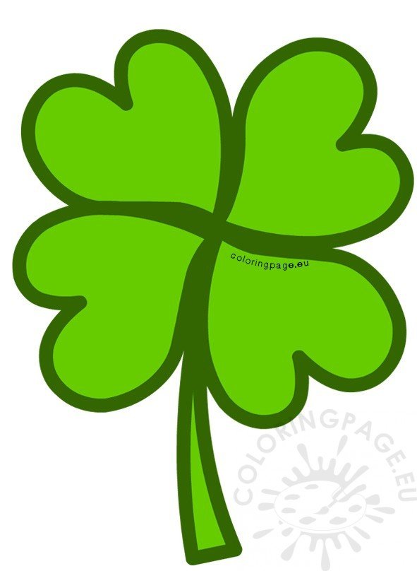 Printable Green Four Leaf Clover