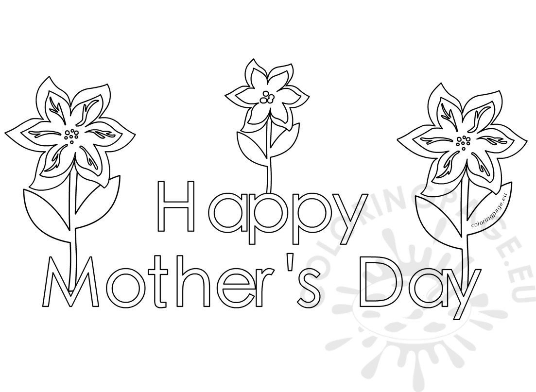 Happy Mothers Day Coloring Pages Free for Kids