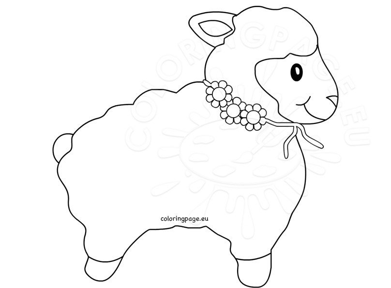 Lamb outline sheep clip art – Coloring Page