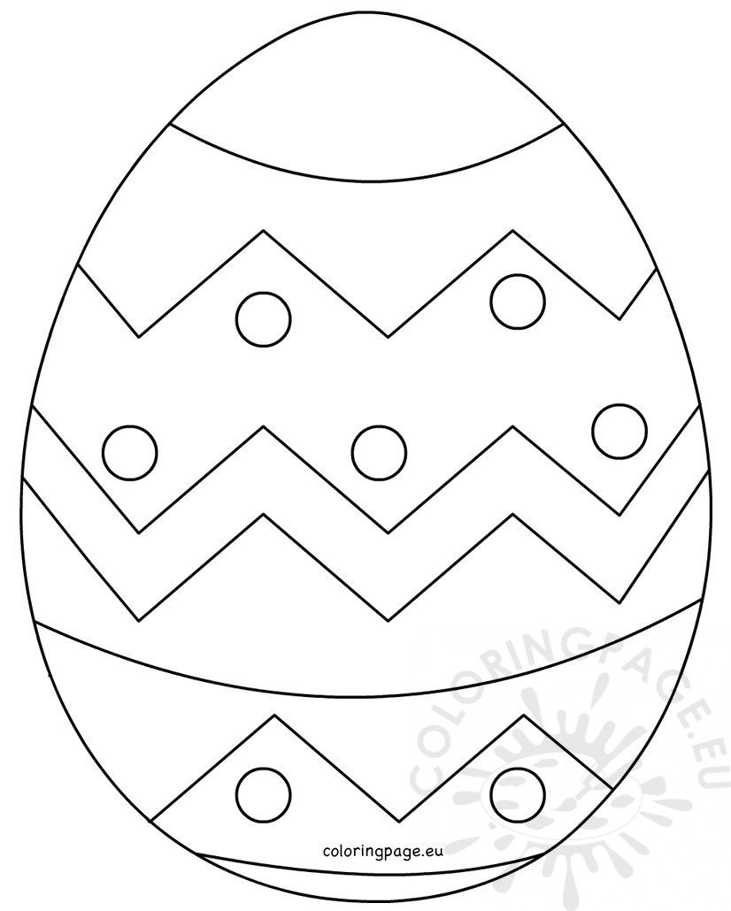Large Easter Egg Patterns Coloring Page Large Easter Egg Patterns Coloring Page
