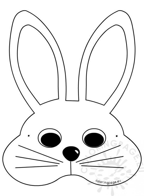 Rabbit Mask Coloring Pages Sketch Coloring Page