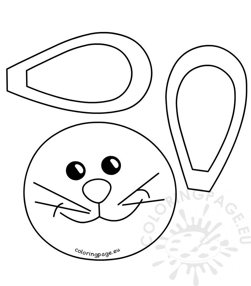 Easter bunny face pattern – Coloring Page