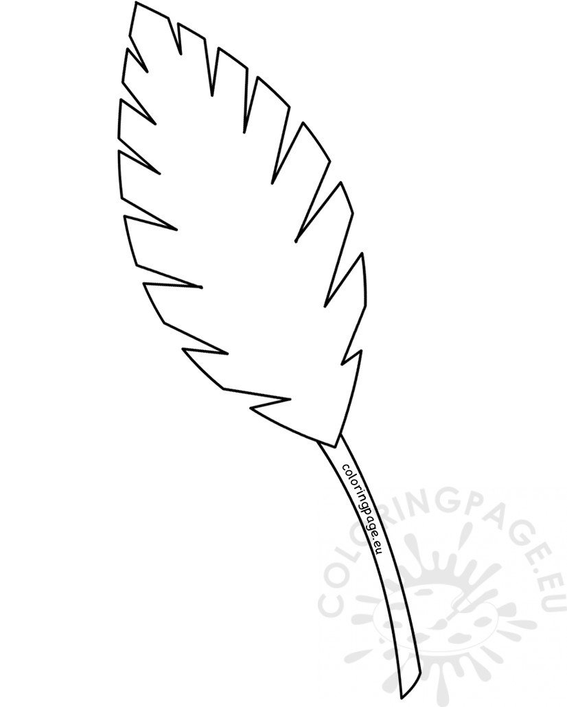 Palm leaf outline Palm Sunday – Coloring Page
