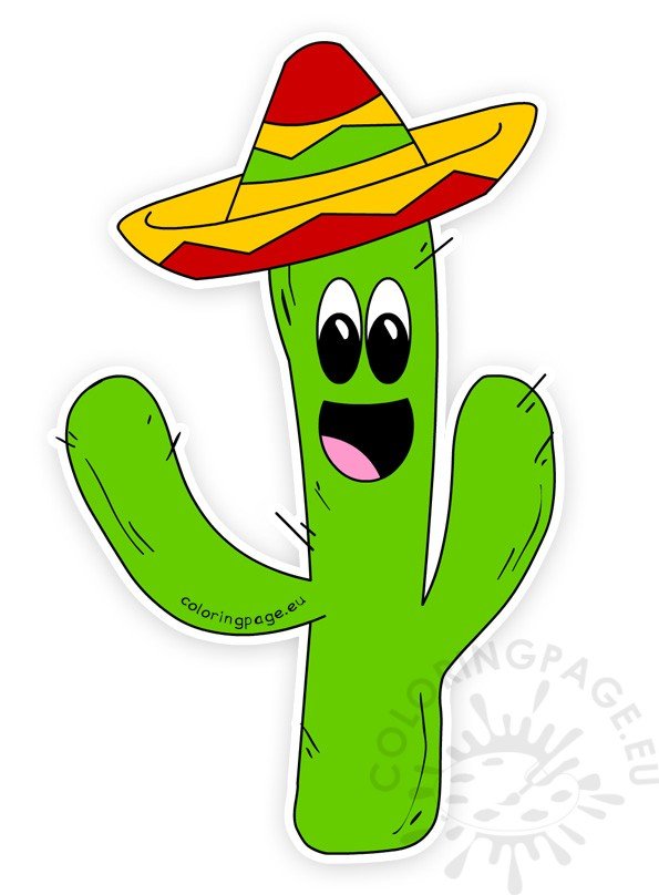 cactus and sombrero coloring pages - photo #38