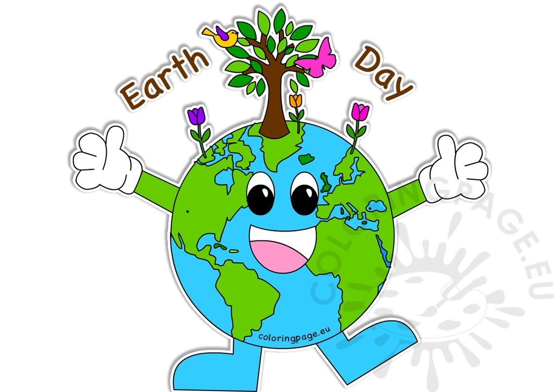 Happy Earth Day 2017 Images Coloring Page