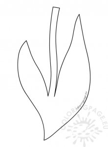 Flower stem leaf pattern – Coloring Page