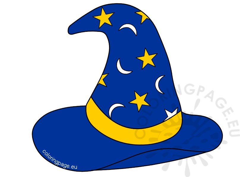 Wizard Hat clipart vector Coloring Page