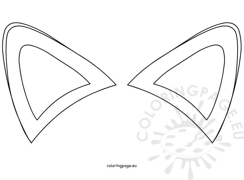 Fox ears template Coloring Page
