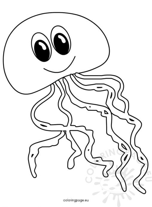 jellyfish clipart happy kid animal coloring sea coloringpage seahorse eu