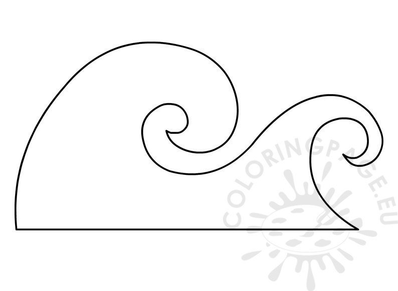 Ocean Wave Template – Coloring Page