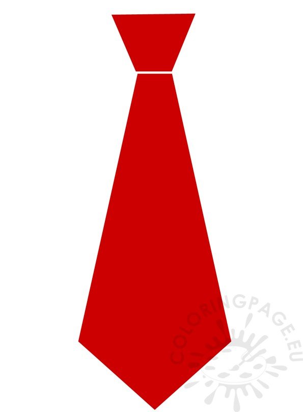 Red Paper Tie Template for Kids – Coloring Page