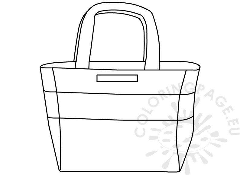 Summer colouring pages Large beach bag – Coloring Page