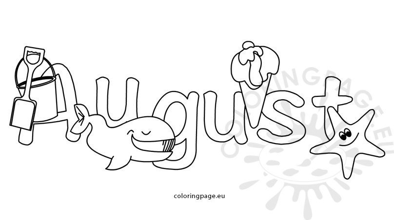 August month colouring pages for kids – Coloring Page