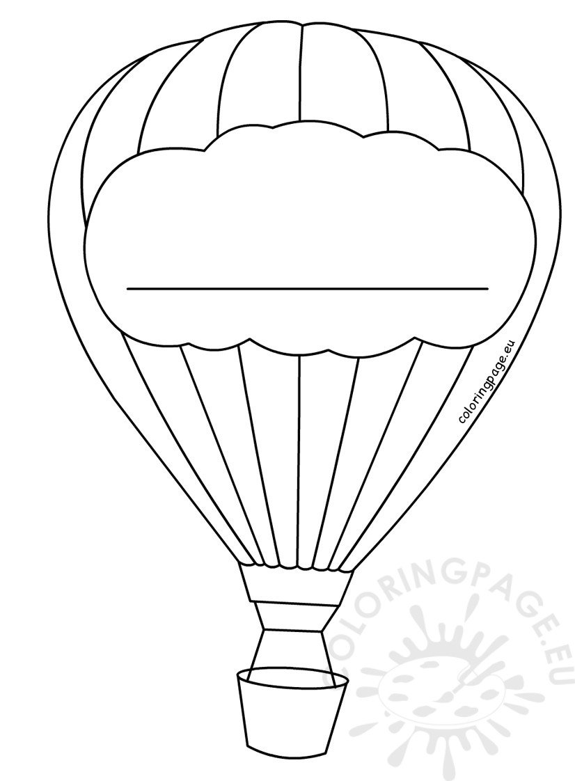 Hot Air Balloon Decoration template