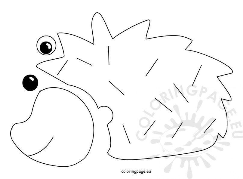 Hedgehog Template Paper Craft For Preschool Coloring Page