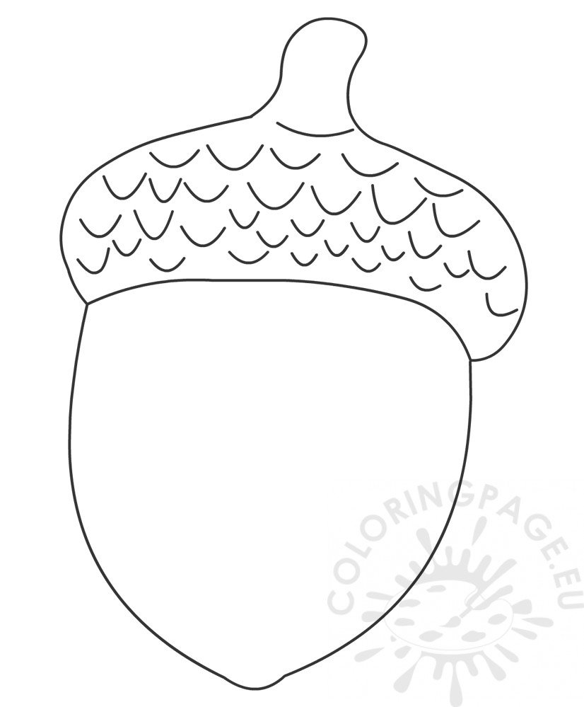 Acorn Coloring Book Coloring Page