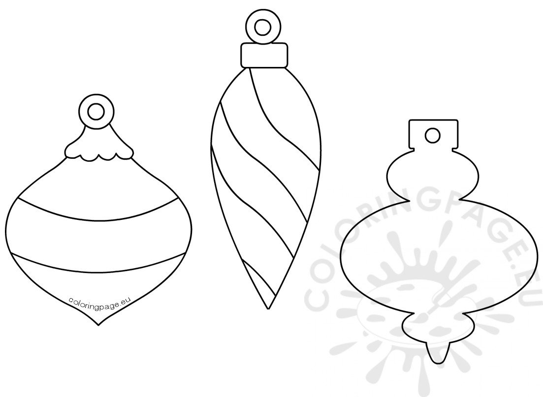 Christmas bauble paper garland template Coloring Page