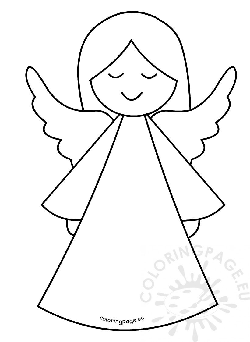 Cute Angel template – Coloring Page