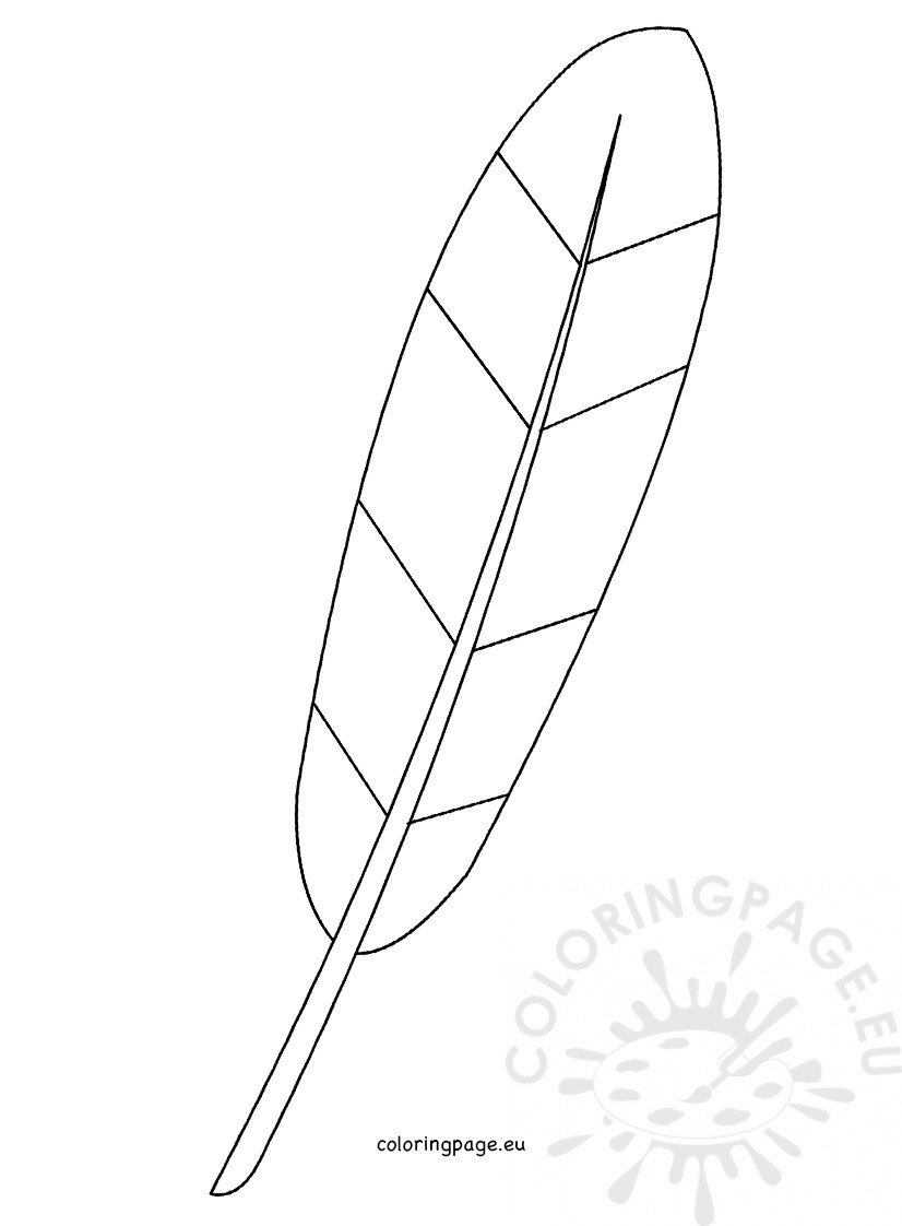 Turkey Feather template – Coloring Page