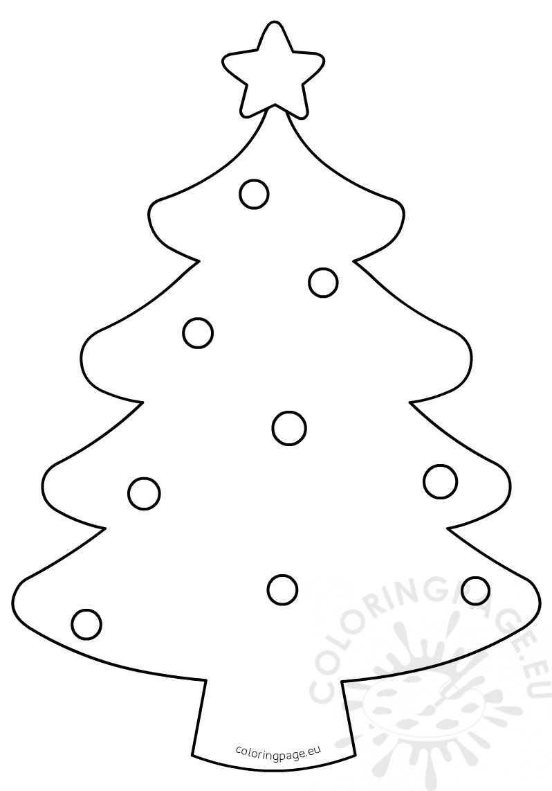 Blank Christmas Tree Coloring Page for kids