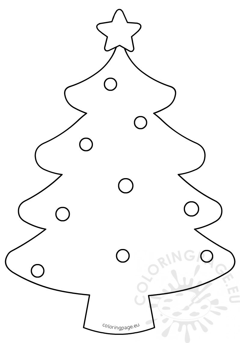 Blank Christmas Tree Coloring Page for kids Coloring Page