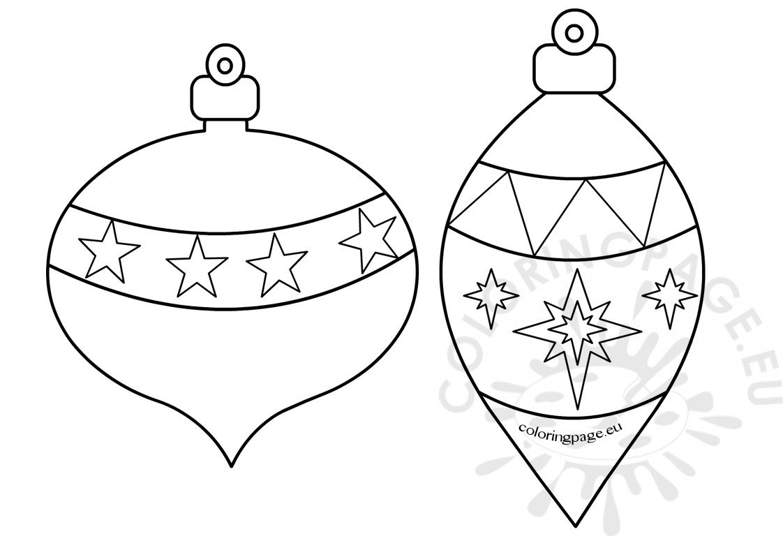 Printable Christmas Ornaments to Color Coloring Page