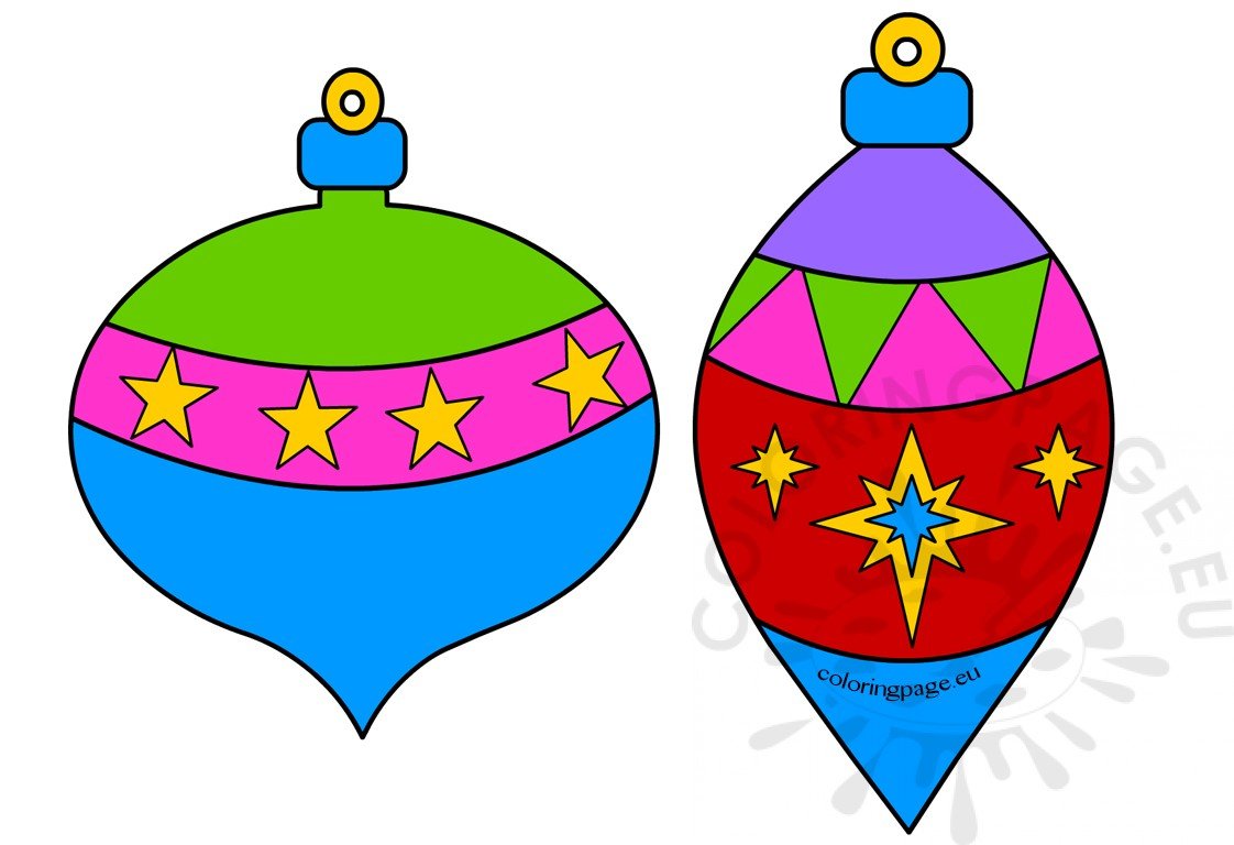 Printable Christmas Ornaments – Coloring Page