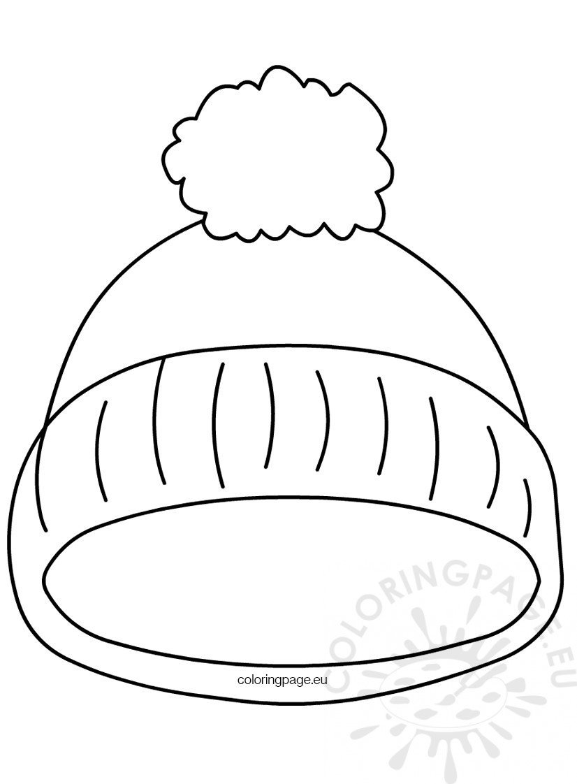 Kindergarten Printable hat template Coloring Page