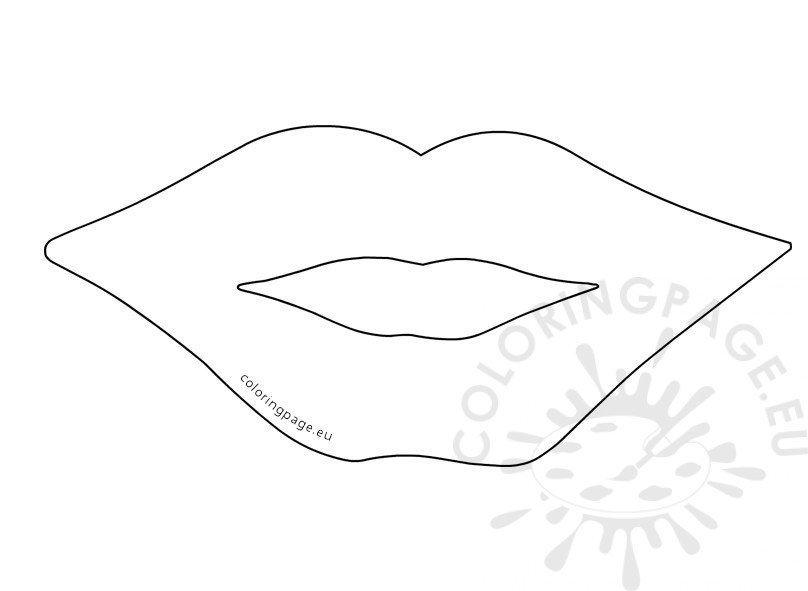 Lips Template Printable – Coloring Page