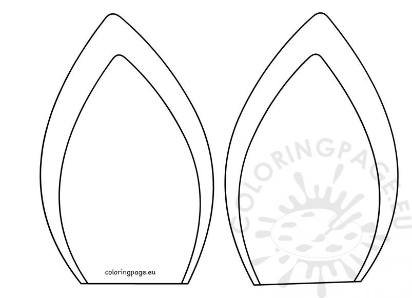 Unicorn ears template kid craft Coloring Page