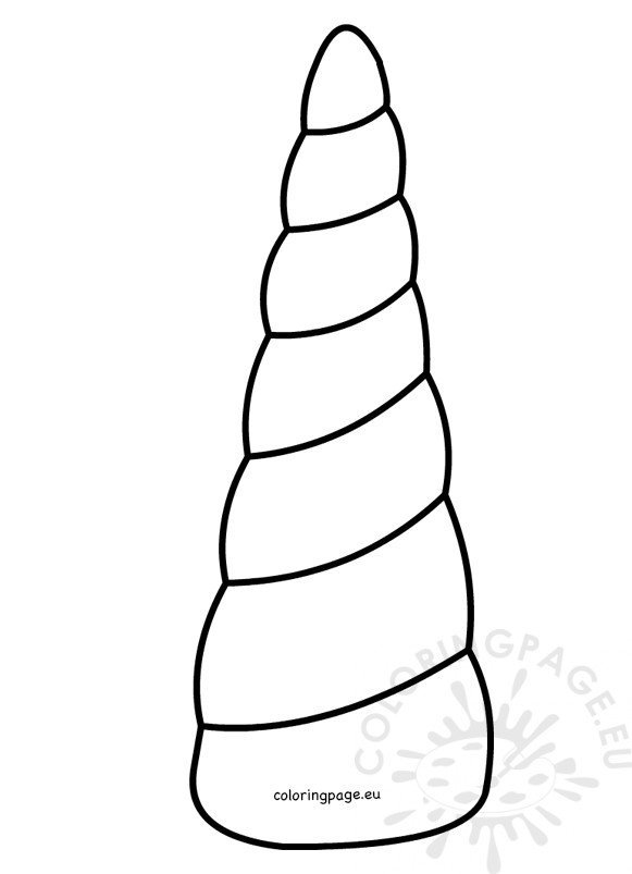 Unicorn Horn pattern Party decoration – Coloring Page