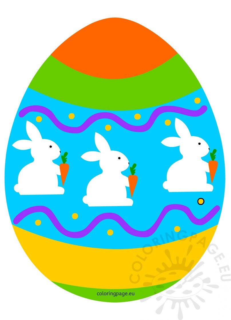 Easter egg with decor Clipart holiday – Coloring Page