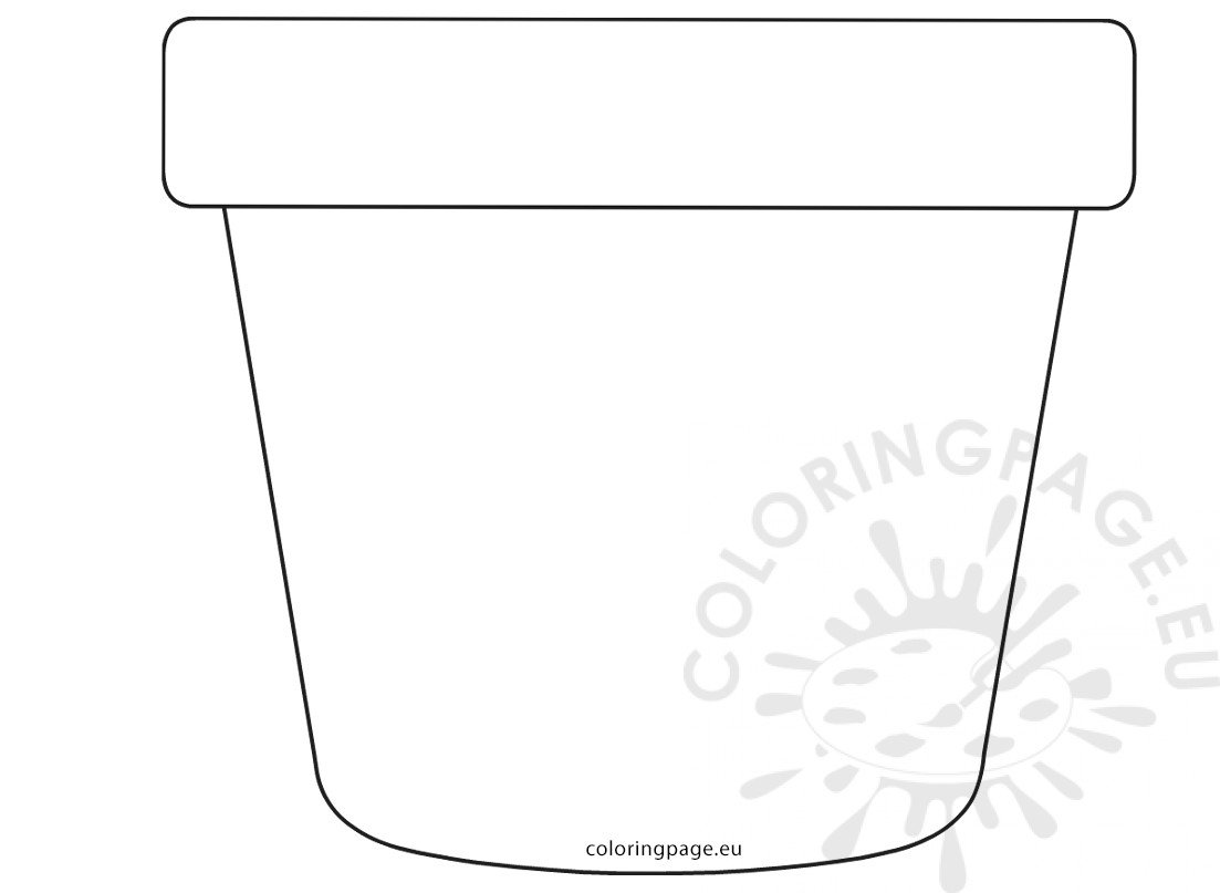 Printable flower pot pattern Mother’s Day Card Coloring Page