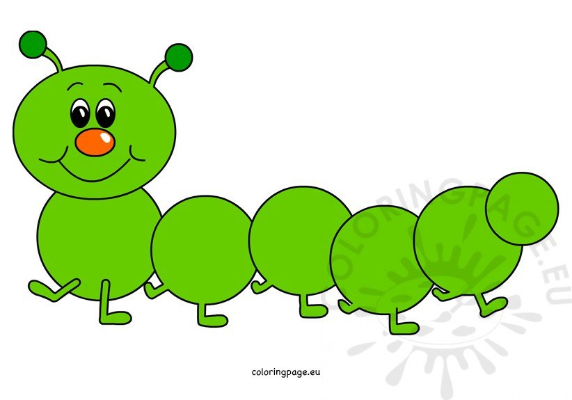 Happy caterpillar printable Coloring Page