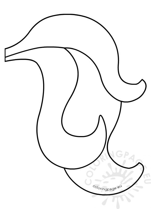 Unicorn tail template – Coloring Page
