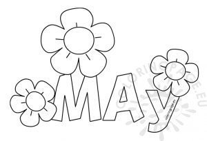 May printable month coloring sheet – Coloring Page