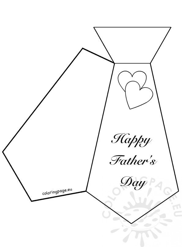 Tie Template For Father S Day Card