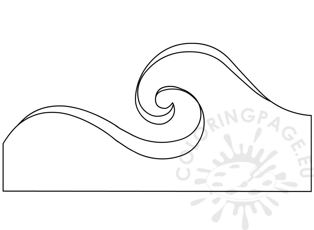 Printable Ocean Waves Pattern Coloring Page