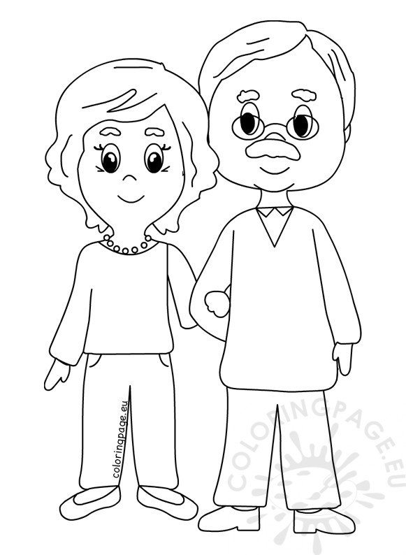 Happy Grandparents Day 2018 design – Coloring Page