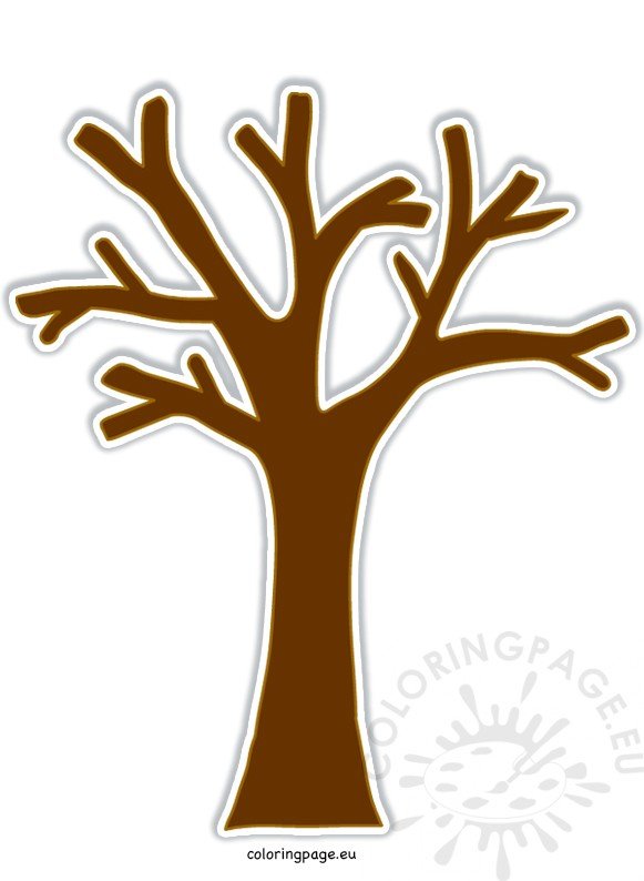 Brown Tree Without Leaves image Coloring Page