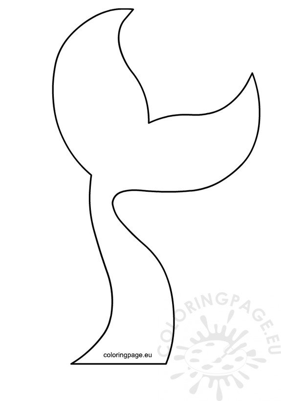 Mermaid Tail template printable – Coloring Page