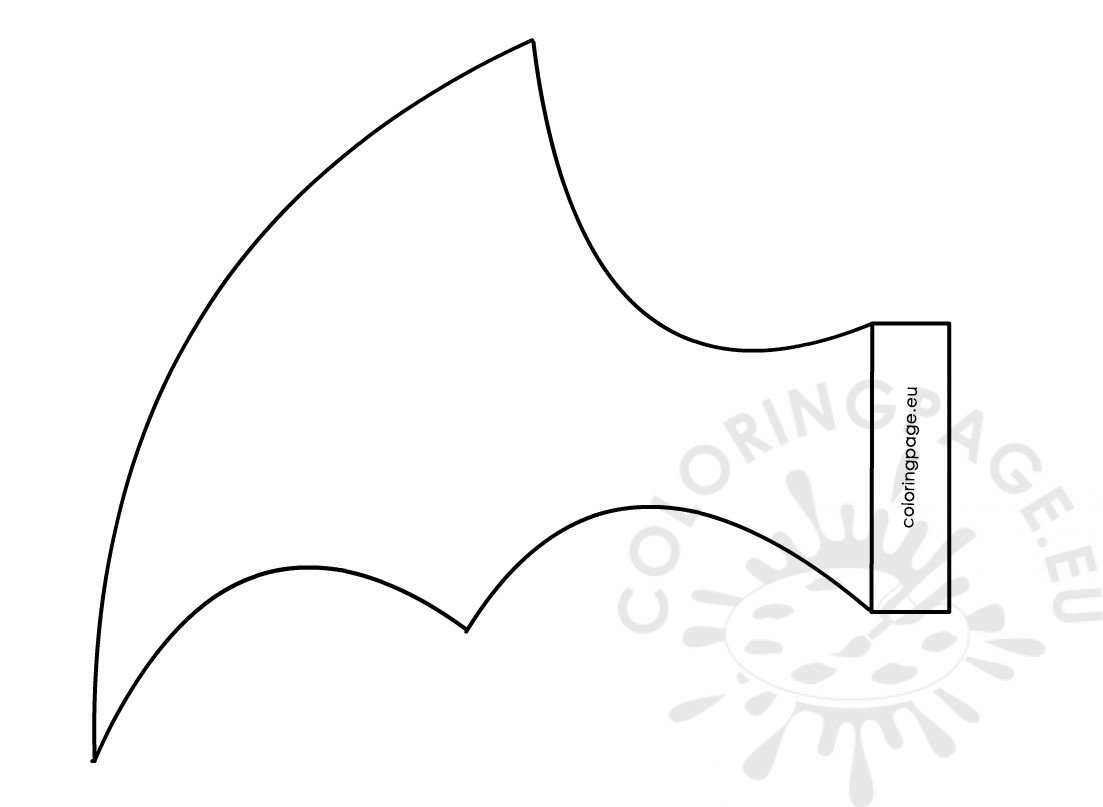 Large bat wing pattern DIY bat wings Coloring Page
