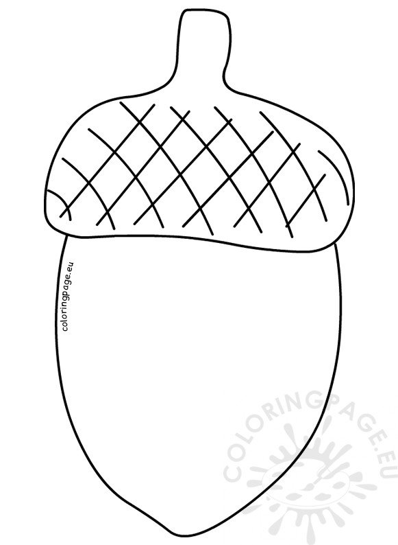 Craft ideas Large acorn pattern Coloring Page