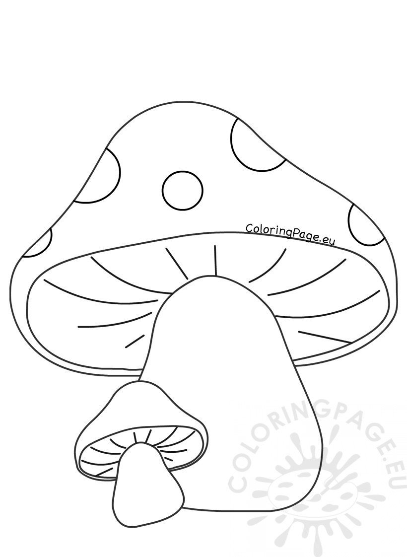 Mushrooms coloring page for children – Coloring Page