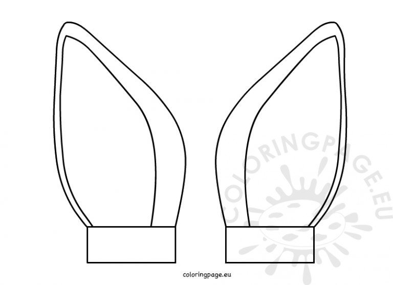 Printable Cat Ear Template Cut Out Coloring Page