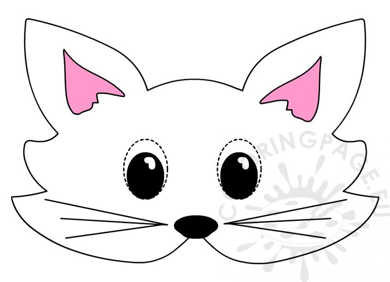 Cat Mask Template Printable Animal Masks Coloring Page